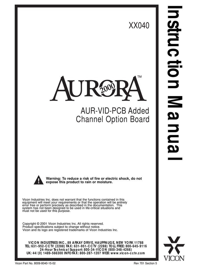 Vicon AurorA2000 instruction manual