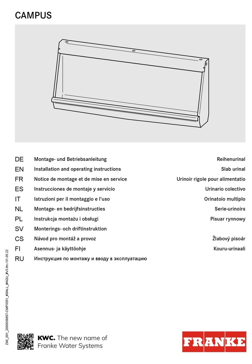 Franke CMPX551 Installation and operating instructions Franke CMPX551 Installation and operating instructions