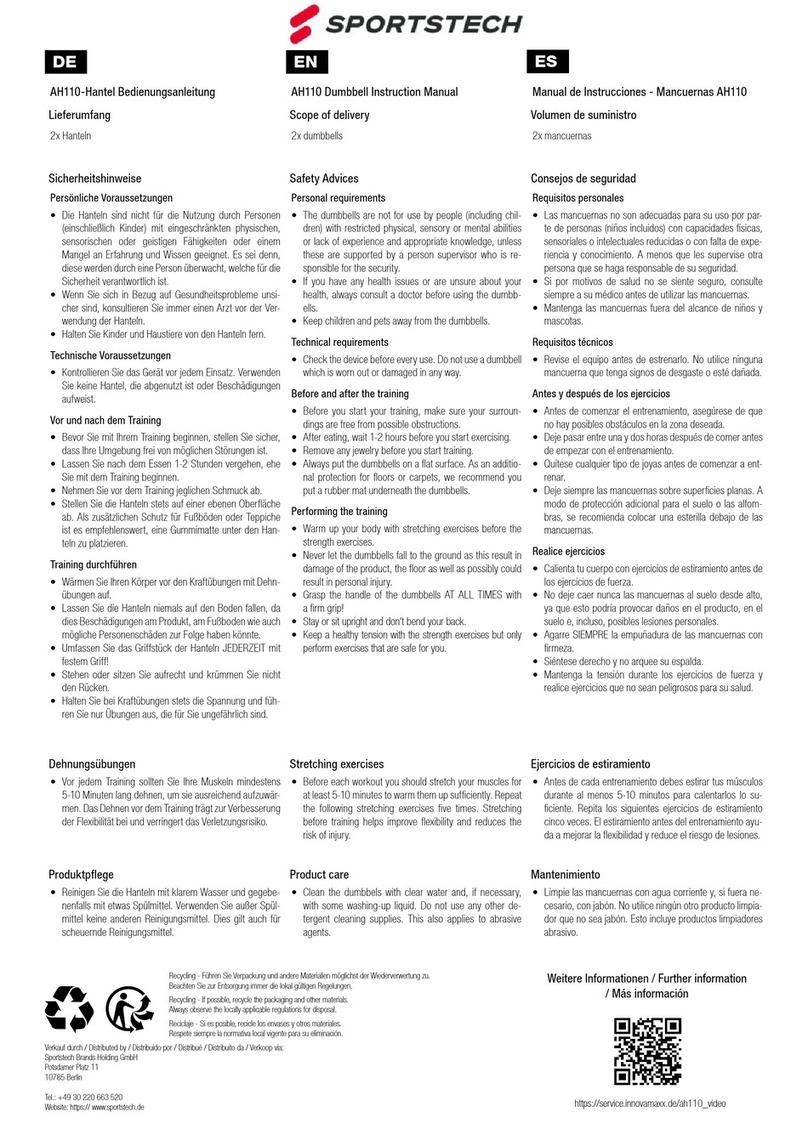 SPORTSTECH AH110 instruction manual