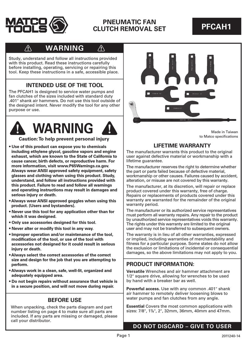 Matco Tools PFCAH1 User manual