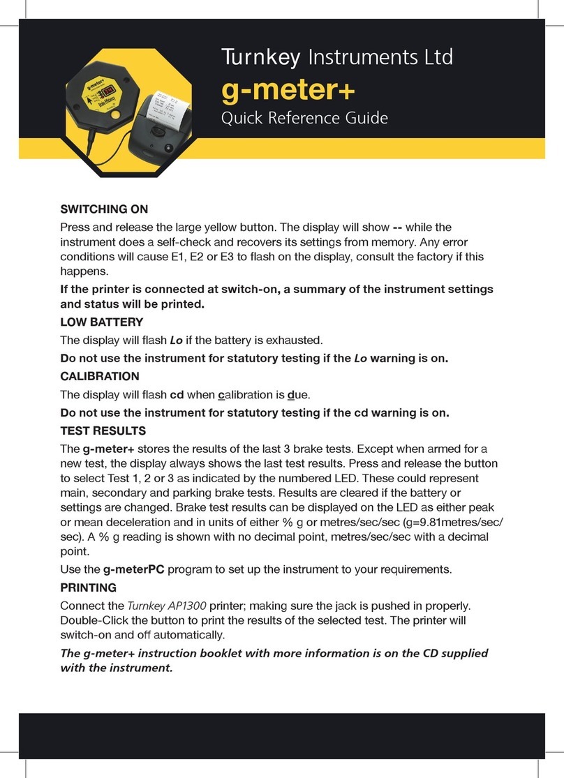 Turn Key g-meter+ Quick reference guide