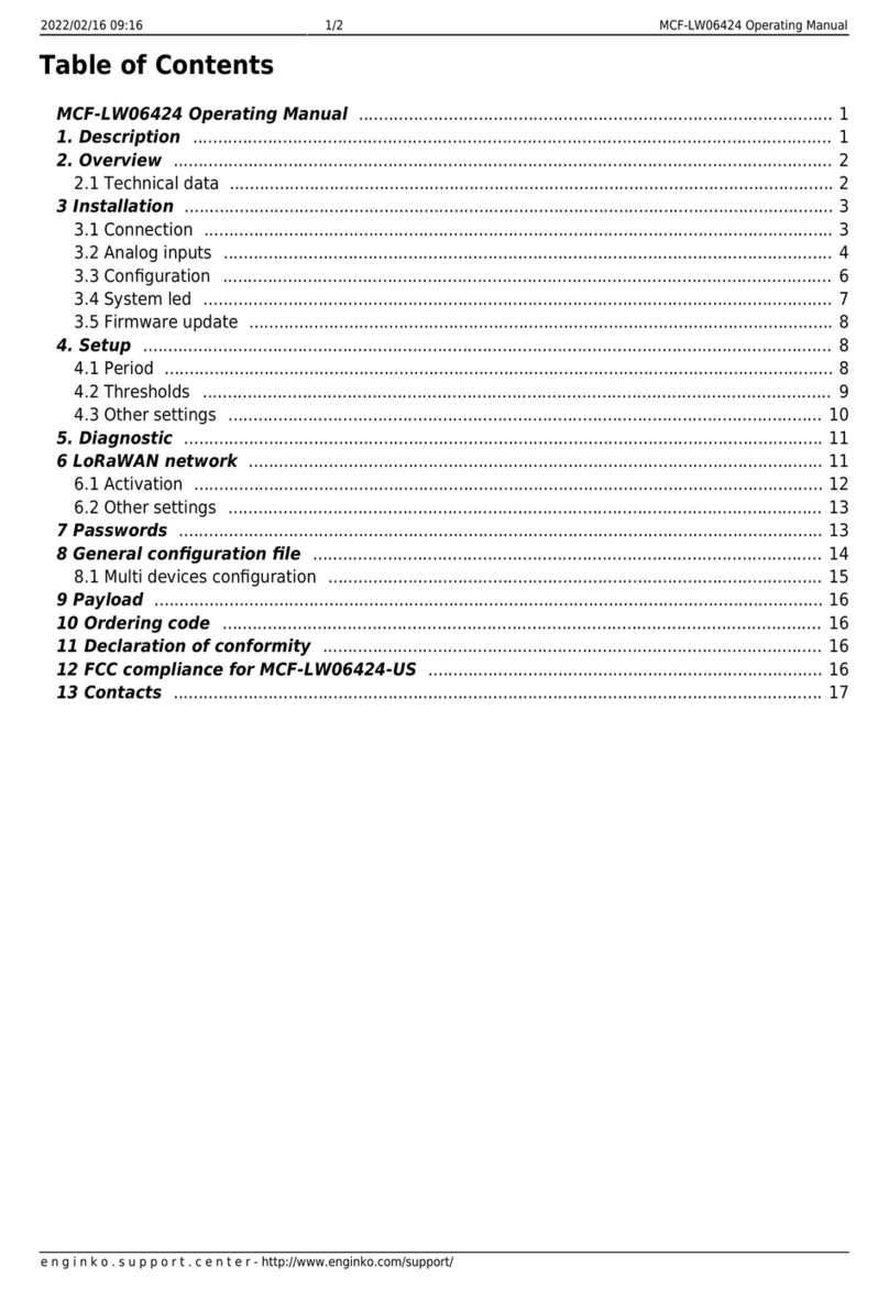 Enginko MCF-LW06424 operating manual