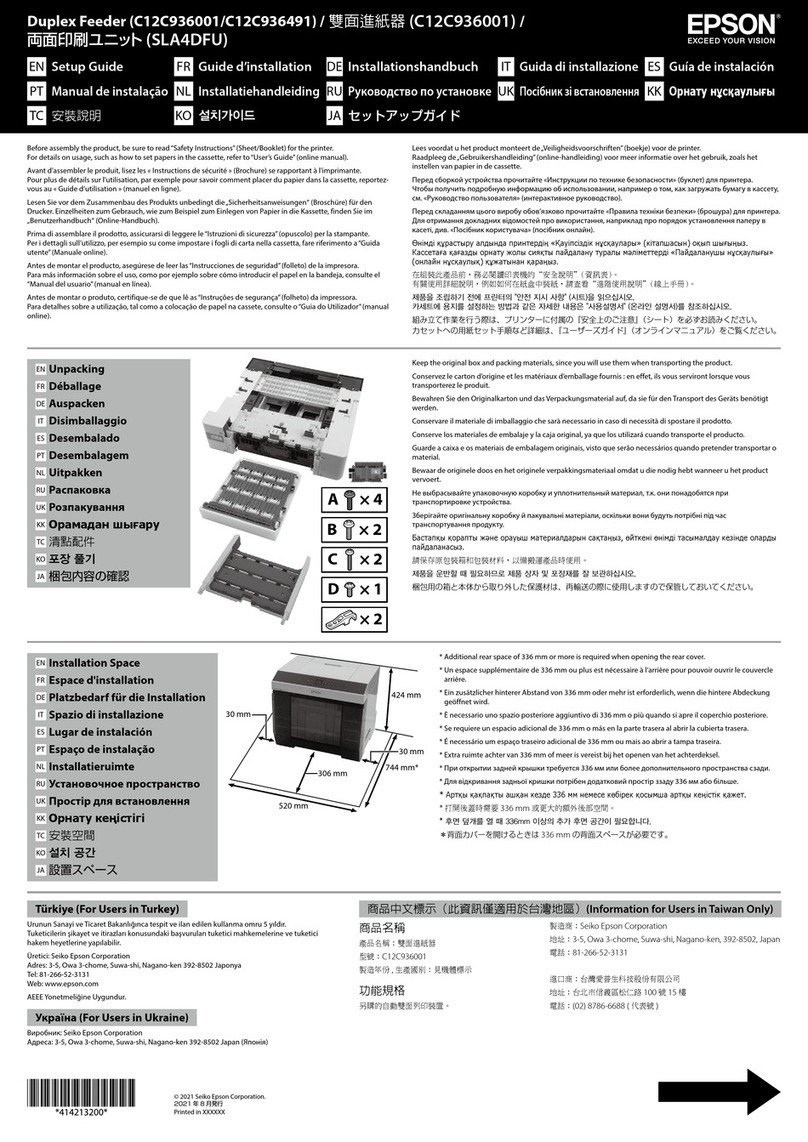 Epson C12C936001 User manual