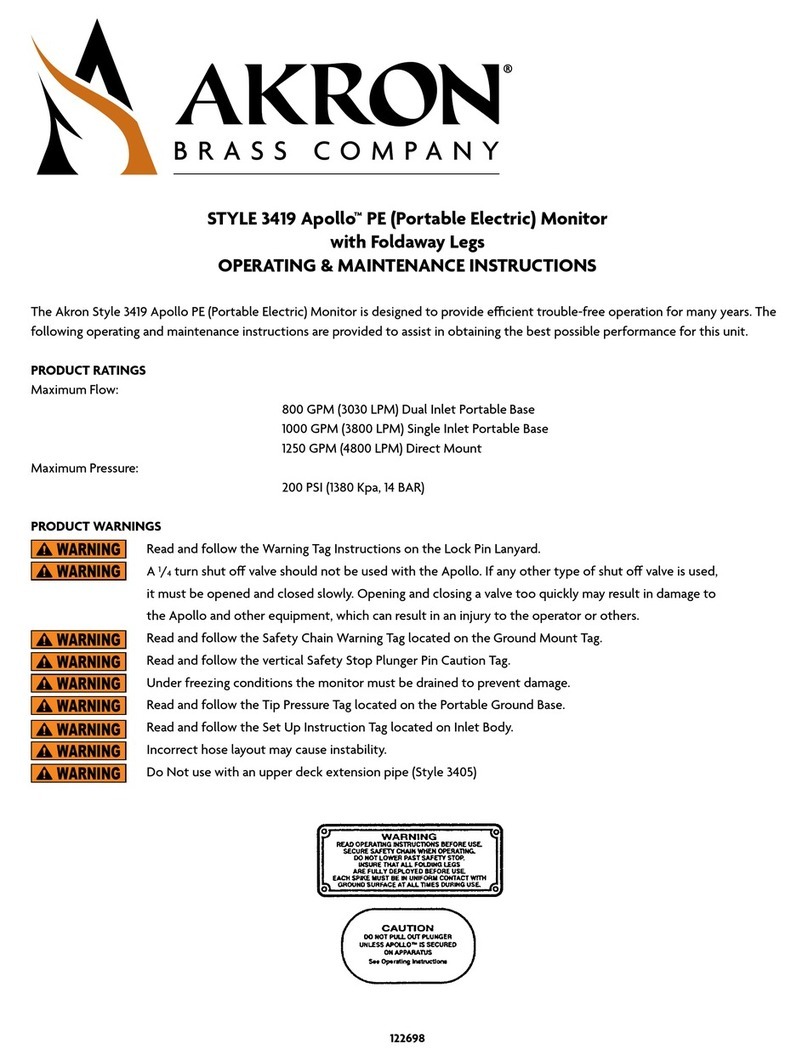 Akron Brass Apollo 3419 Operating & maintenance instructions