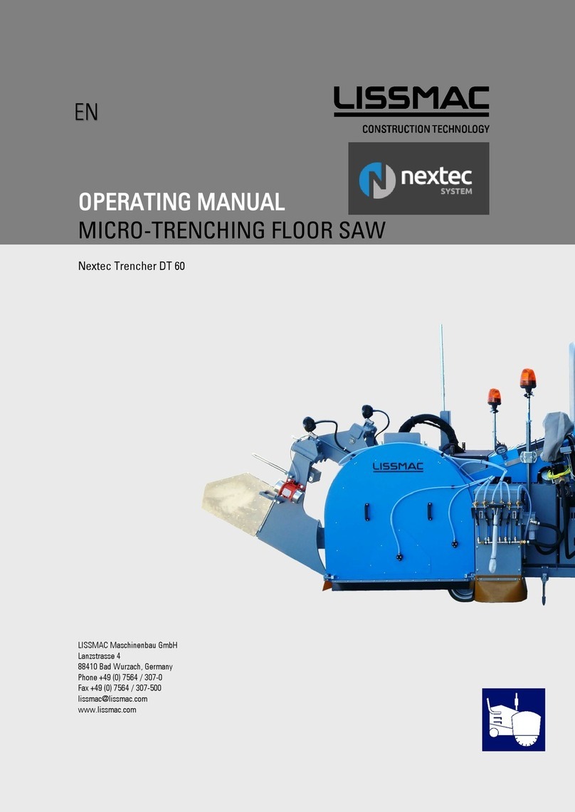 Lissmac Nextec Trencher DT60 operating manual