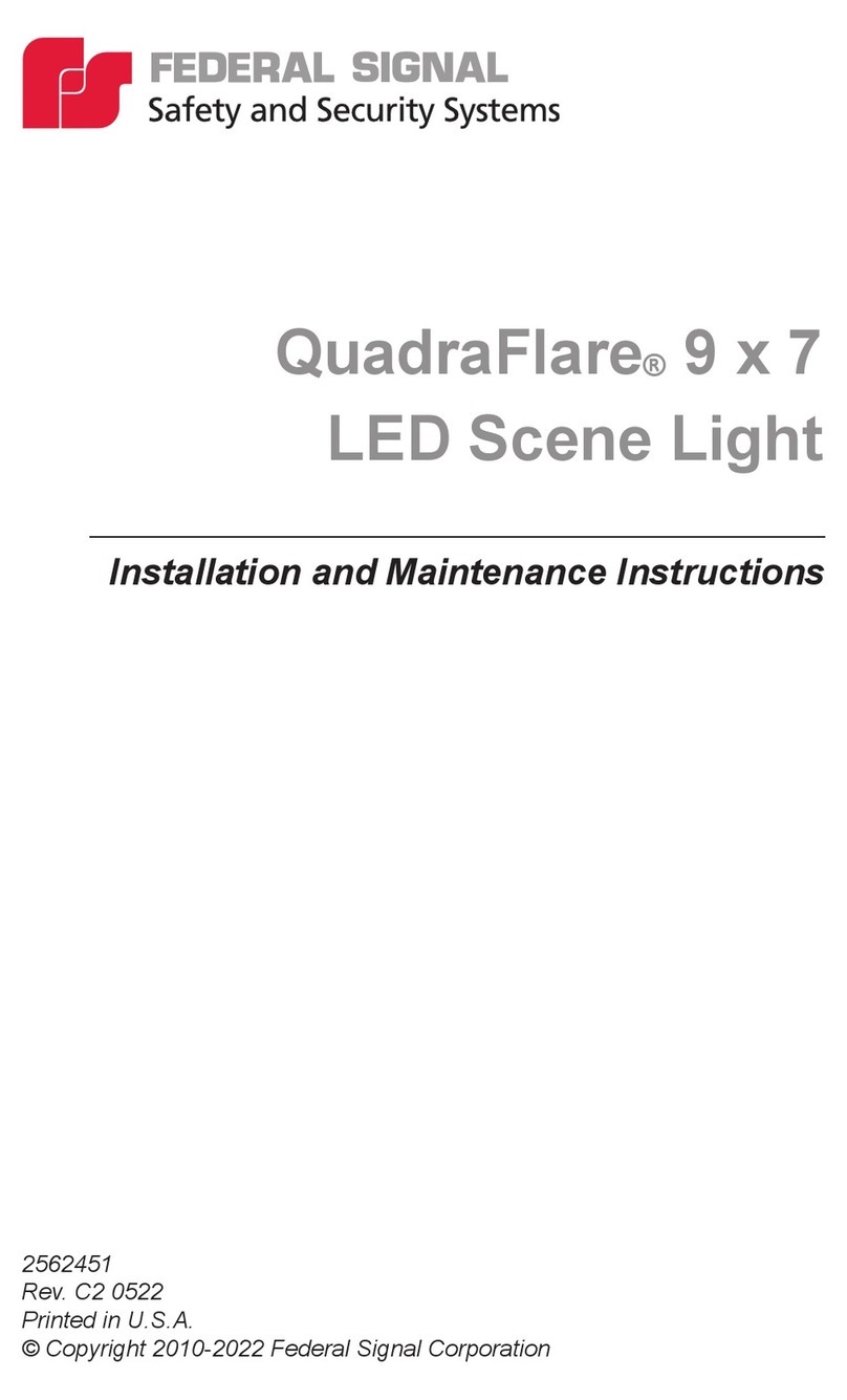 Federal Signal Corporation QuadraFlare QL97LEDSCENE-SB Installation and maintenance instructions