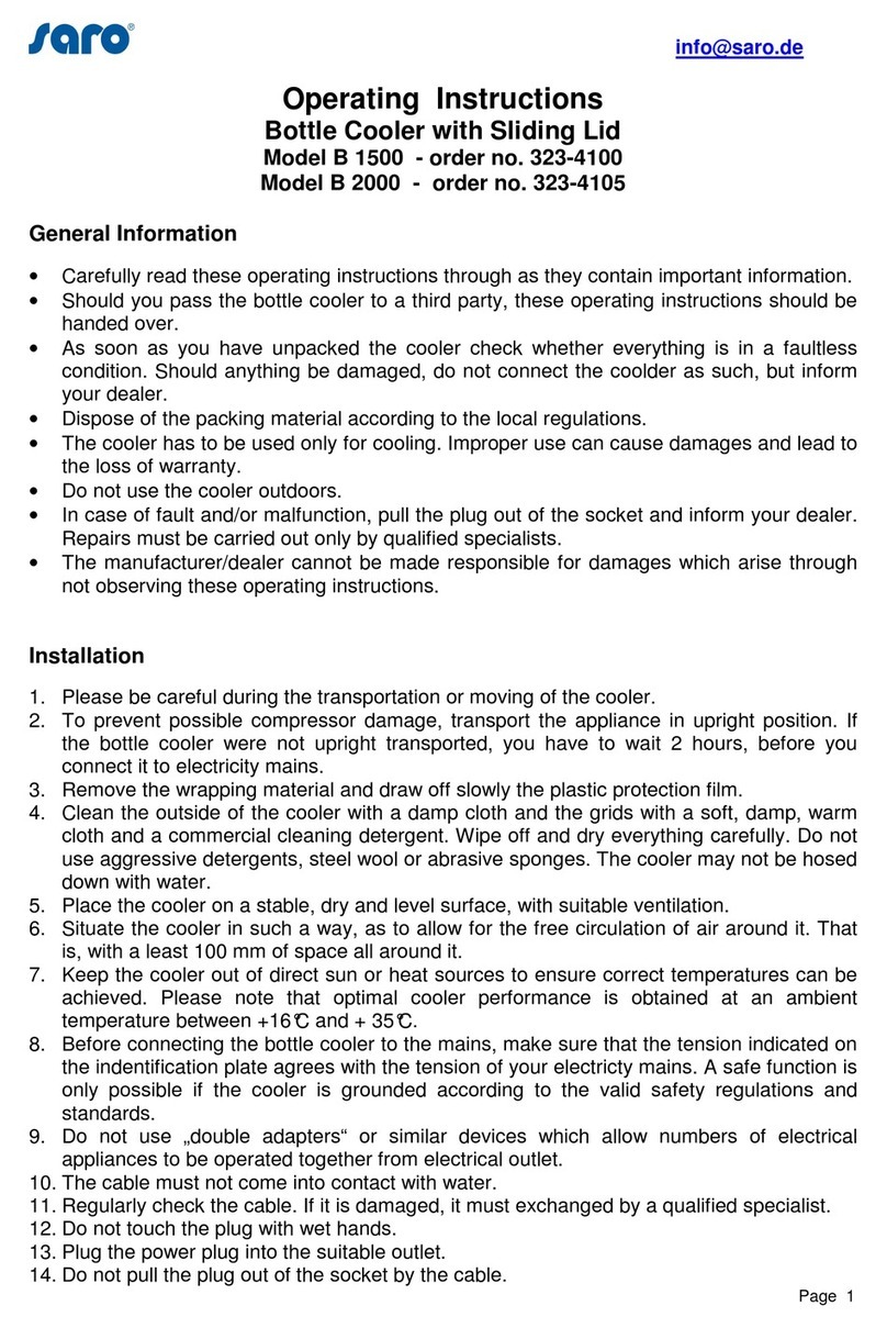 saro B 1500 operating instructions saro B 1500 operating instructions
