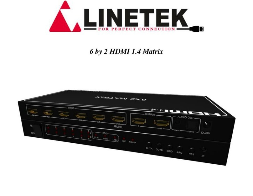 Linetek 6 by 2 HDMI 1.4 Matrix user manual