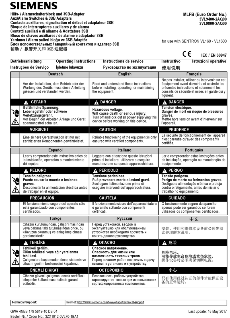 Siemens 3VL9400-2AQ00 operating instructions