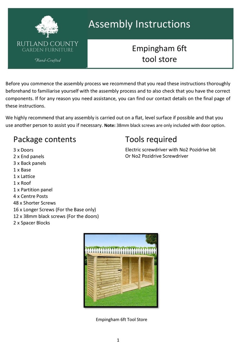 Rutland County Garden Furniture Empingham Assembly instructions