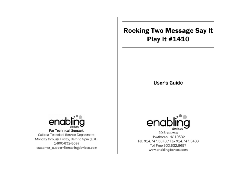 Enabling Devices Rocking Two Message Say It Play It User manual Enabling Devices Rocking Two Message Say It Play It User manual