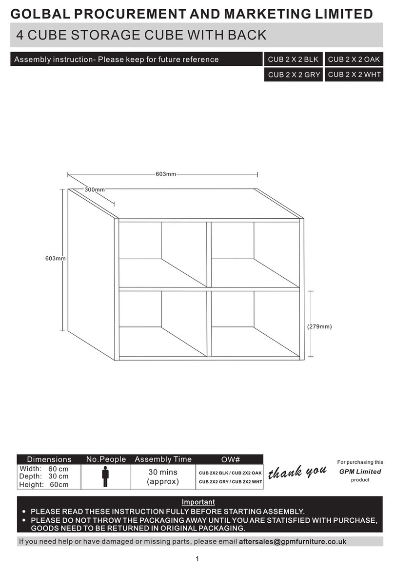 GPM CUB 2 X 2 BLK User manual