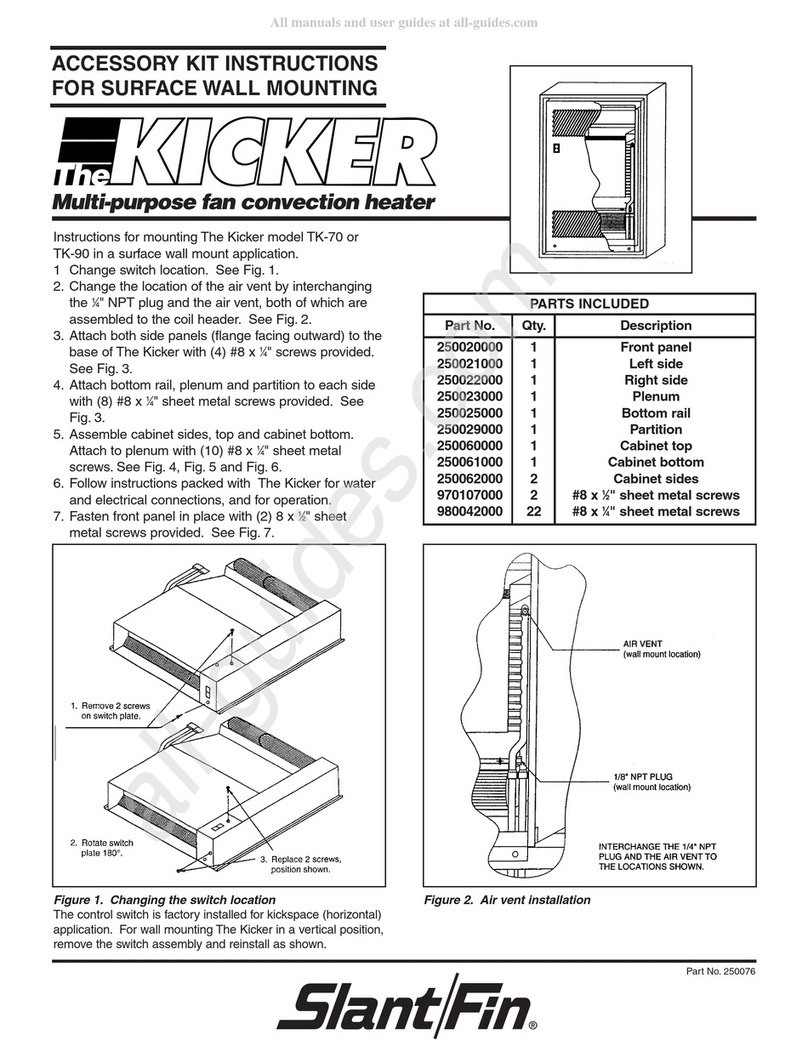 Slant/Fin KICKER TK-70 quick start guide