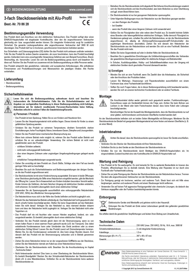 Conrad 70 86 28 operating instructions