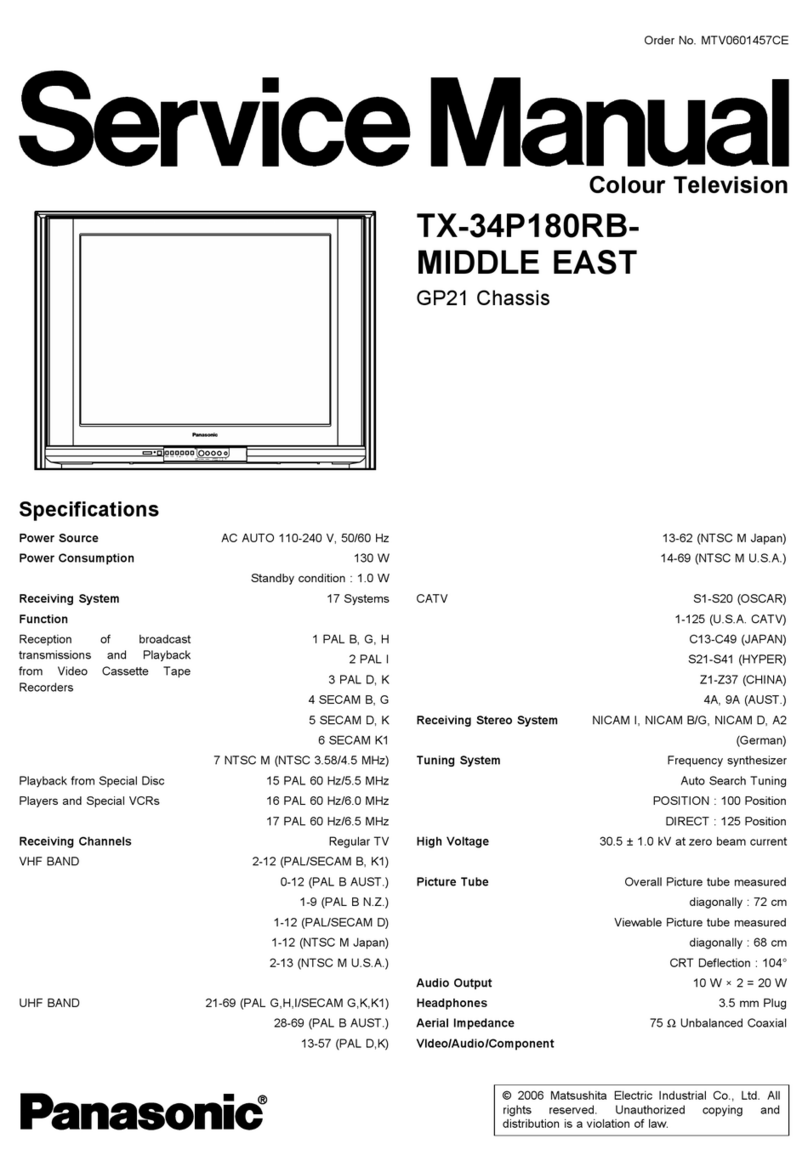 Panasonic TX-34P180RB User manual Panasonic TX-34P180RB User manual