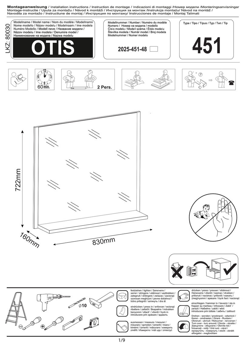 Trendteam OTIS 2025-451-48 installation instructions Trendteam OTIS 2025-451-48 installation instructions