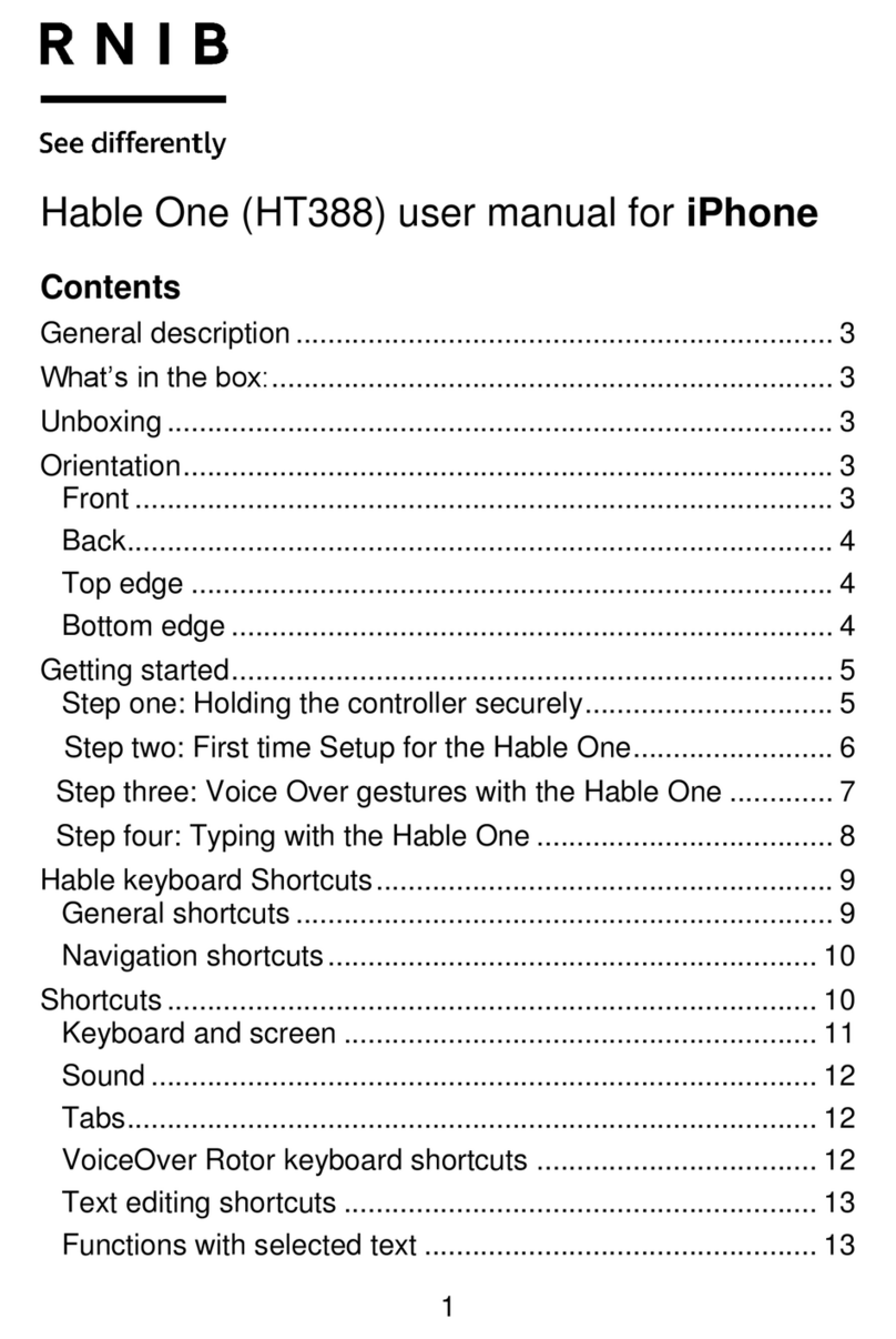 RNIB Hable One User manual
