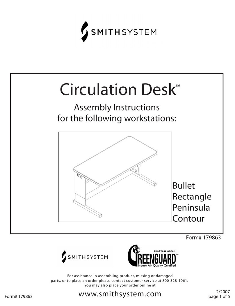 SMITH SYSTEM Circulation Desk Assembly instructions SMITH SYSTEM Circulation Desk Assembly instructions