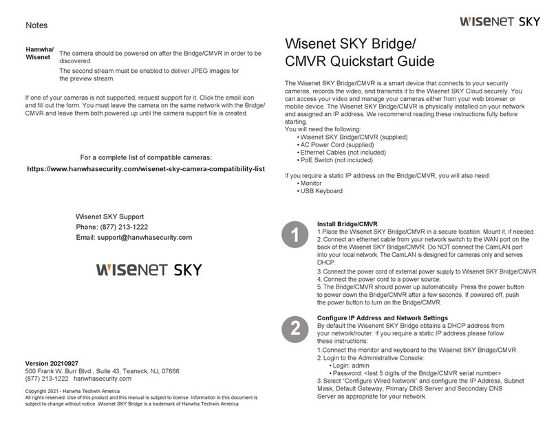 Wisenet SKY quick start guide