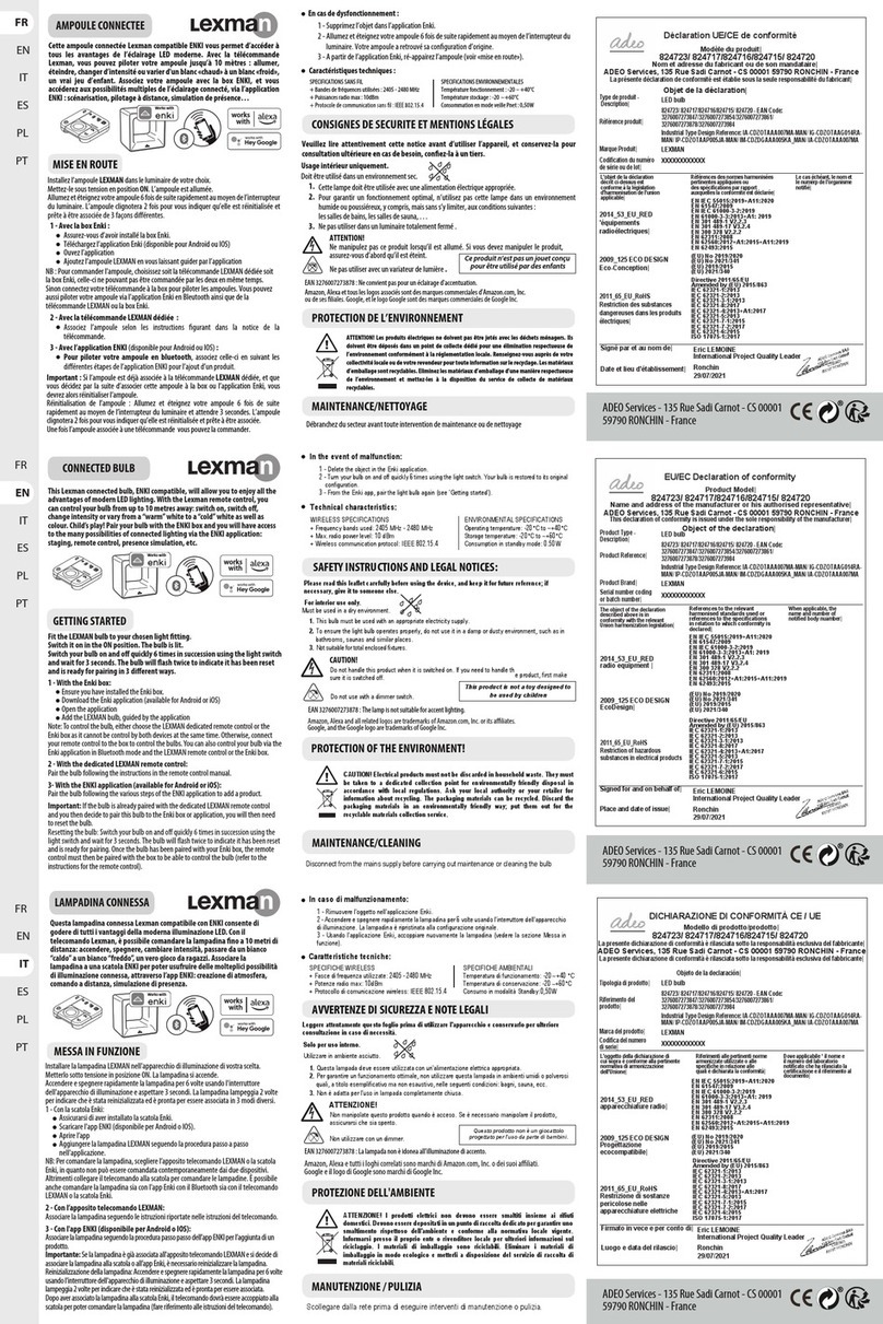 LEXMAN 824723 quick start guide