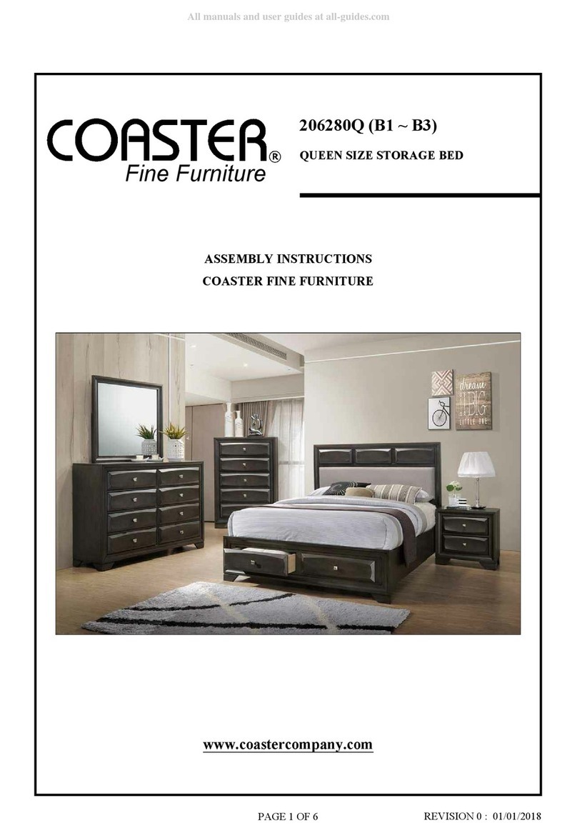 Coaster 206280QB1 Assembly instructions Coaster 206280QB1 Assembly instructions