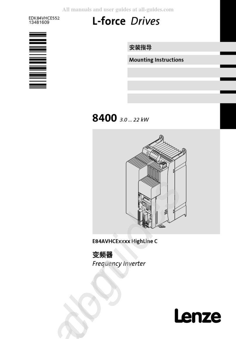 Lenze E84AVHCE HighLine C Series Mounting instructions