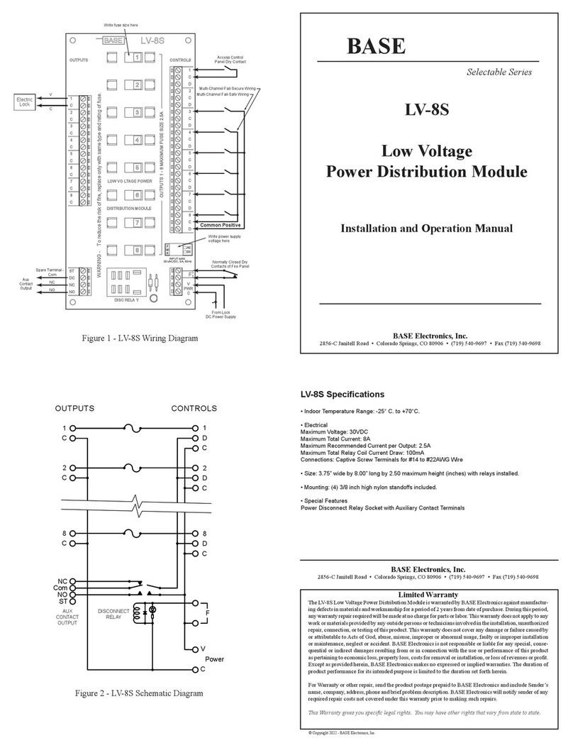 BASE Electronics LV-8S Installation and operation manual