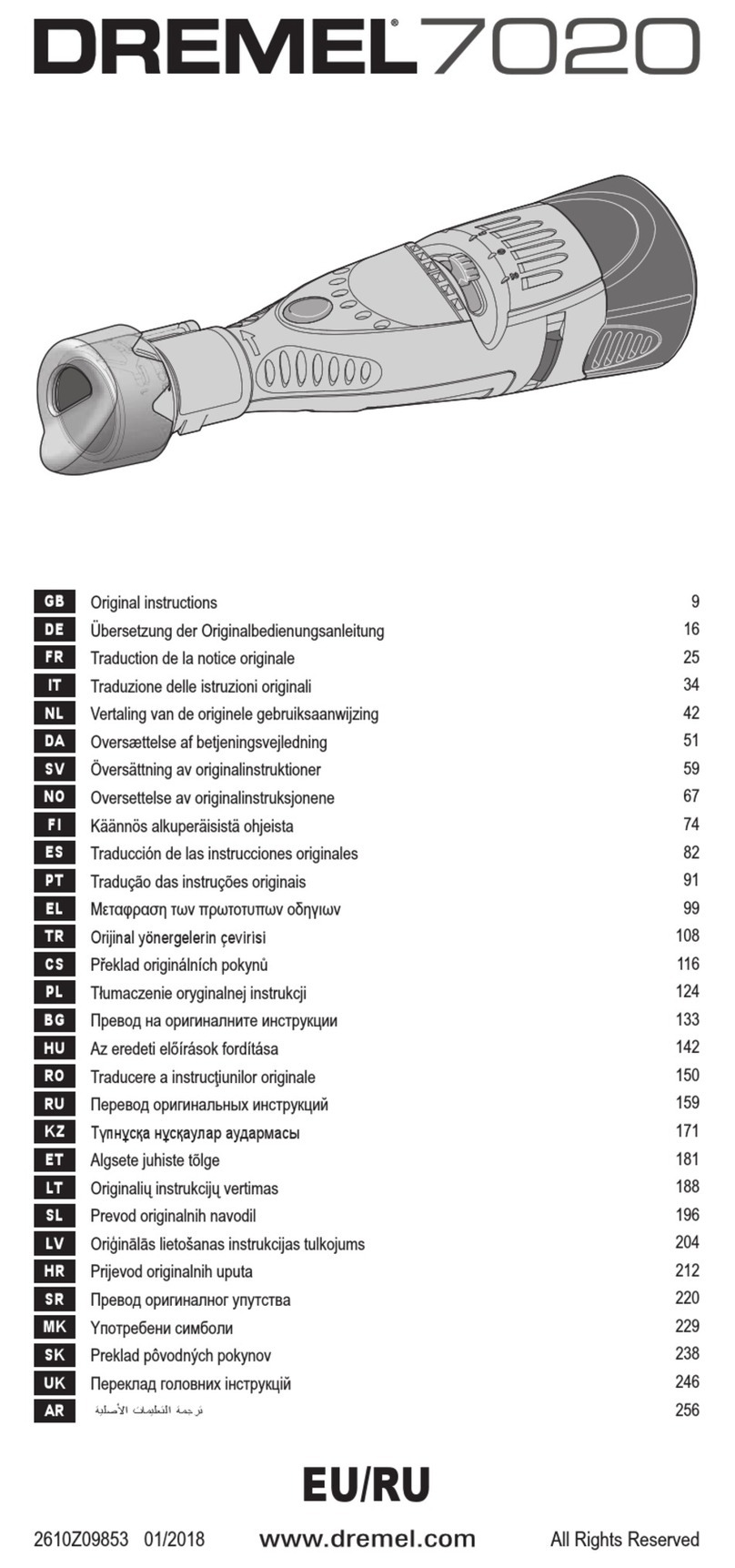 Dremel 7020 Original instructions
