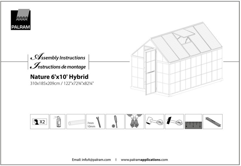 Palram Hybrid' x10'6 Nature Assembly instructions