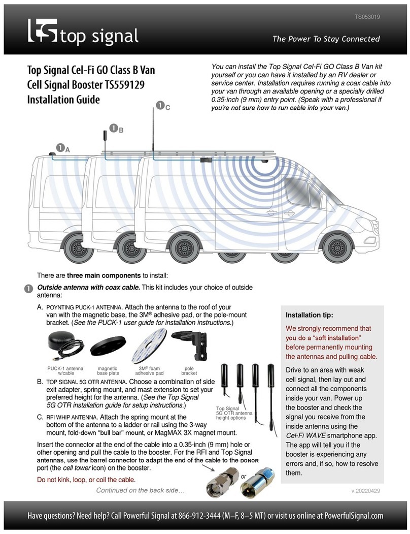 Top Signal Cel-Fi GO G32 Smart Signal Booster TS559129 installation guide Top Signal Cel-Fi GO G32 Smart Signal Booster TS559129 installation guide