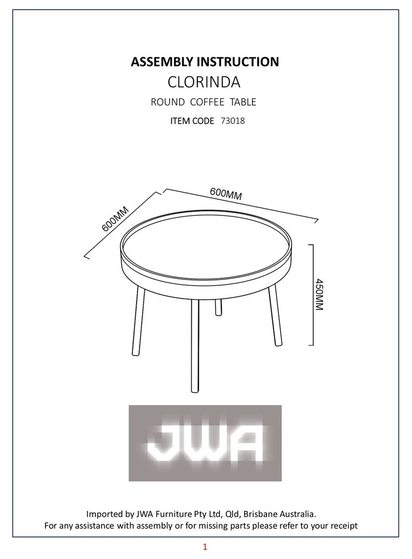 JWA CLORINDA 73018 Assembly instruction JWA CLORINDA 73018 Assembly instruction