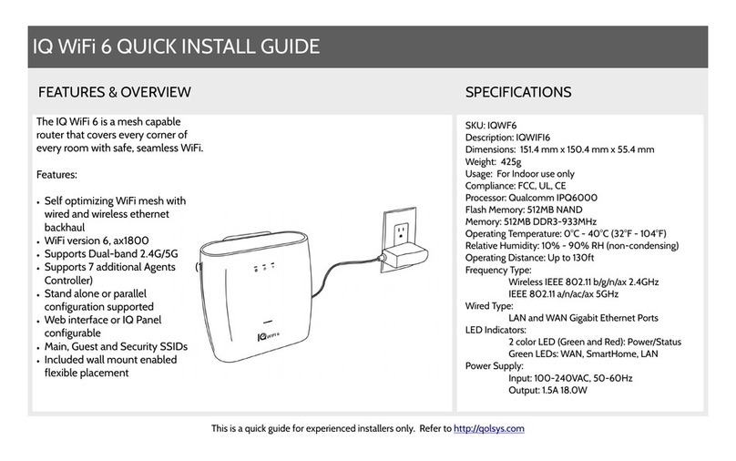 Johnson Controls IQ WiFi 6 Quick install guide