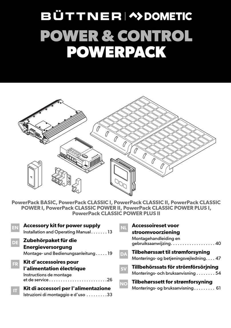 Dometic GROUP BUTTNER PowerPack BASIC Assembly, installation and operating manual Dometic GROUP BUTTNER PowerPack BASIC Assembly, installation and operating manual
