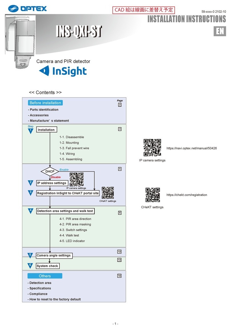 Optex InSight INS-QXI-ST installation instructions