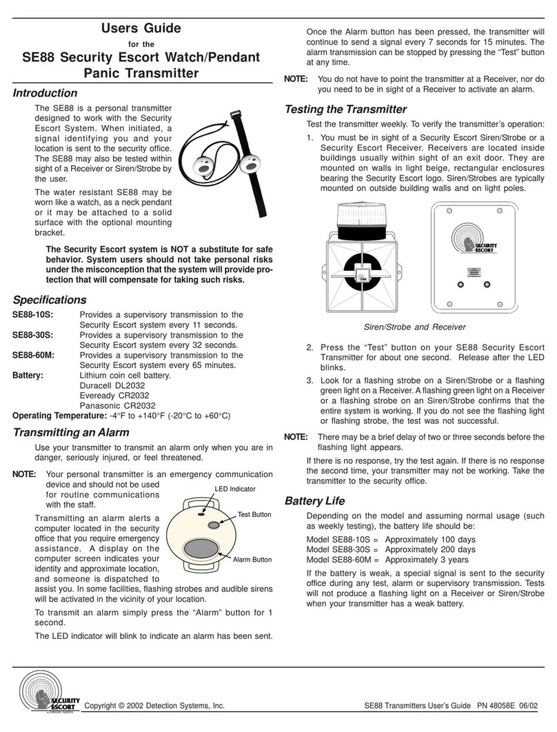 Detection Systems SE88 user guide Detection Systems SE88 user guide