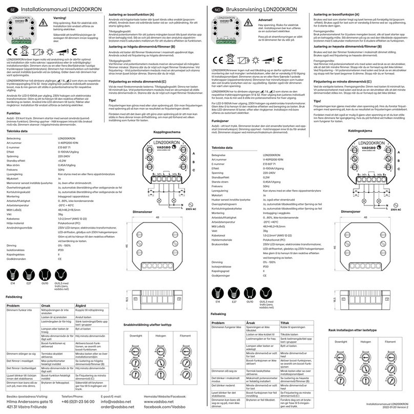 Vadsbo LDN200KRON installation manual