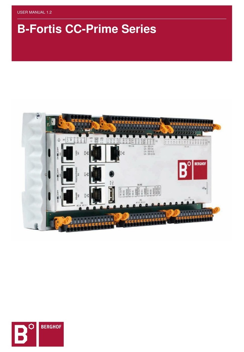 BERGHOF B-Fortis CC-Prime Series user manual