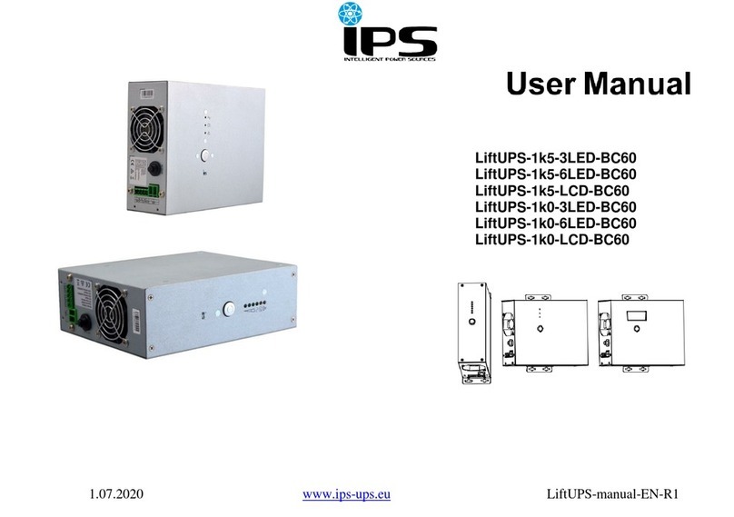 IPS LiftUPS-1k5-3LED-BC60 user manual