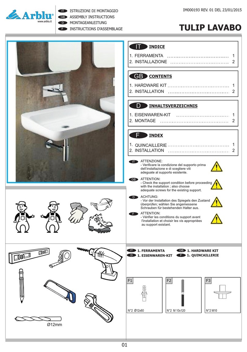 Arblu TULIP LAVABO User manual