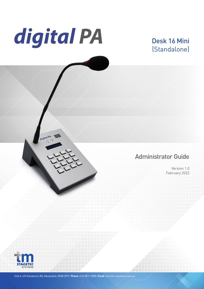 TM Stagetec Systems digital PA Administrator's guide