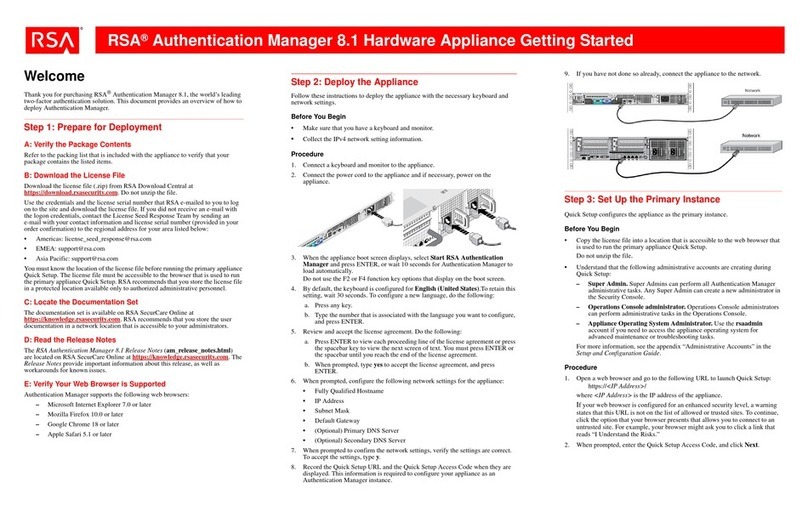 RSA Authentication Manager 8.1 Getting started