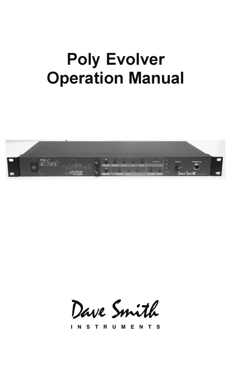 Dave Smith Instruments Poly Evolver Operation manual Dave Smith Instruments Poly Evolver Operation manual