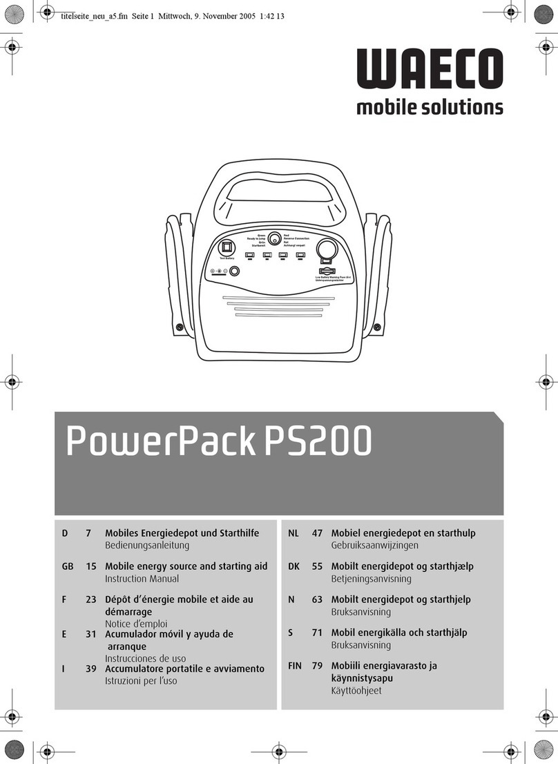 Waeco PowerPack PS200 instruction manual