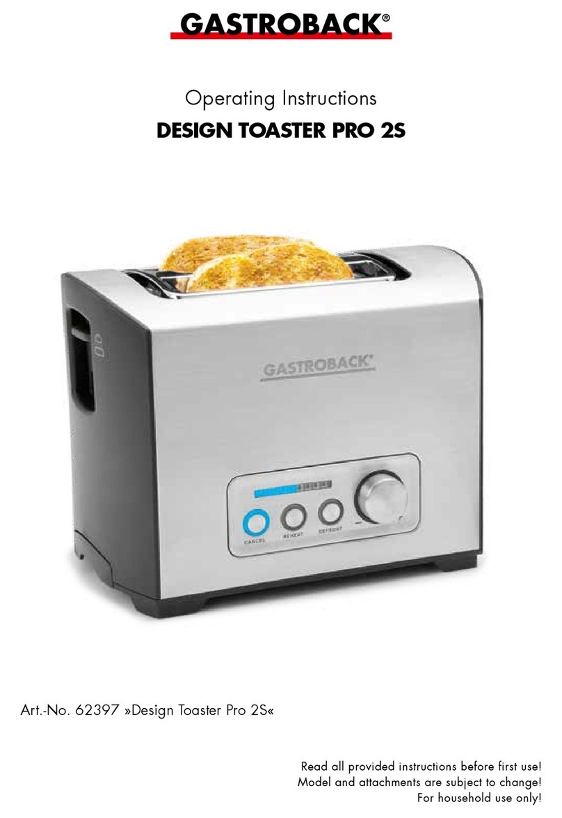 Gastroback DESIGN TOASTER PRO 2S User manual