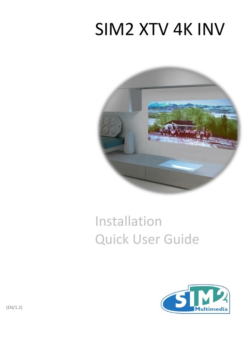 Sim2 XTV 4K INV Quick user guide