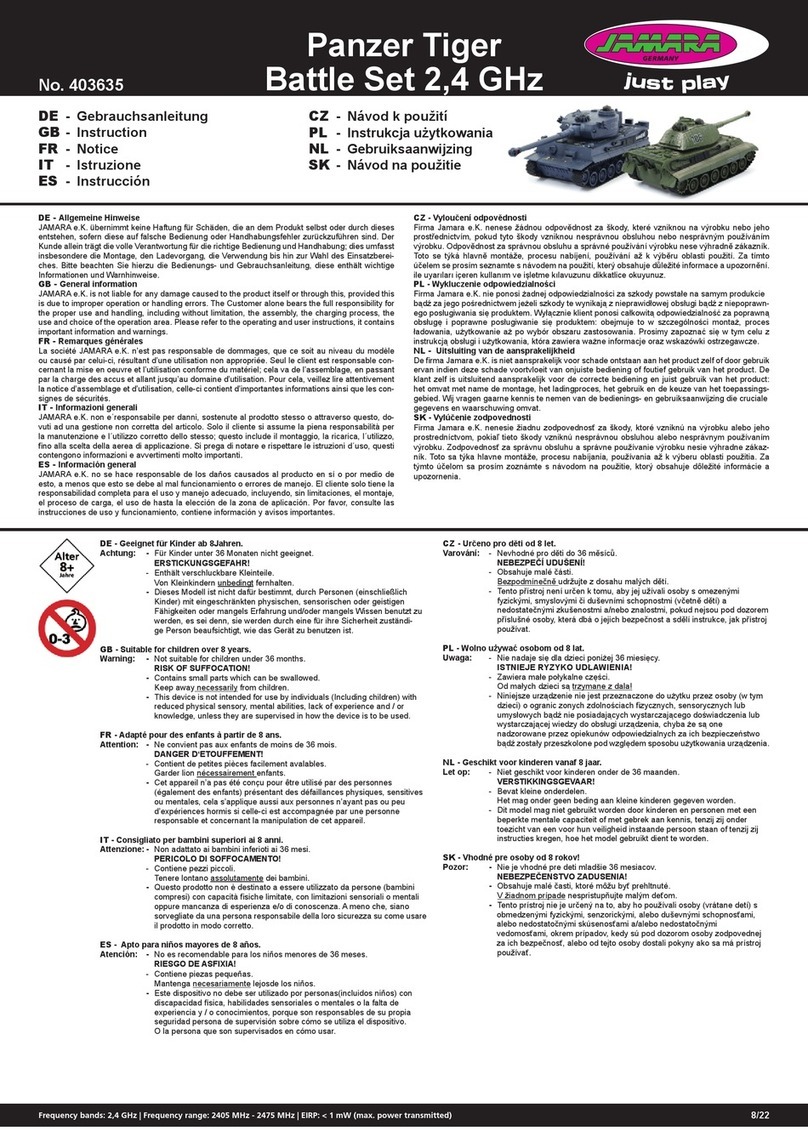 Jamara Panzer Leopard Battle Set 2,4 GHz User manual
