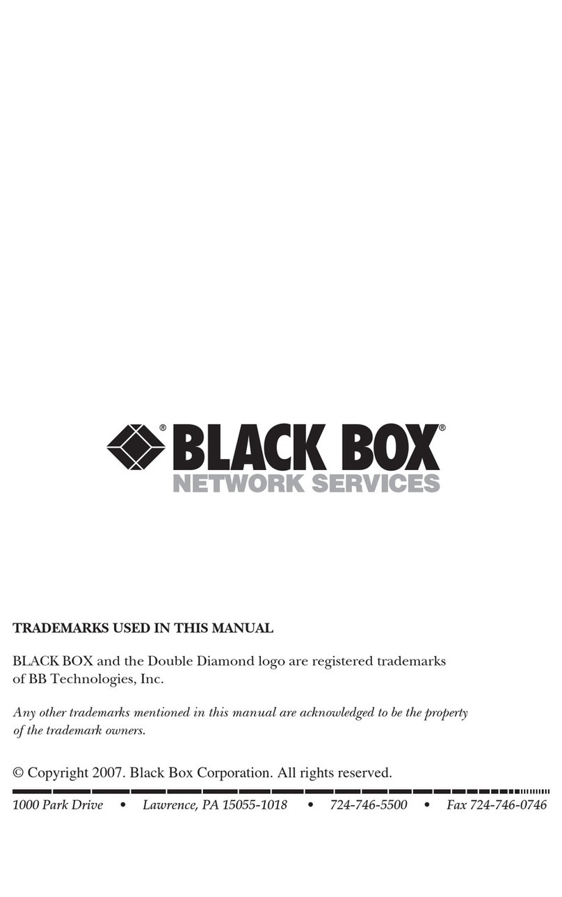 Black Box JPM700A-R2 User manual