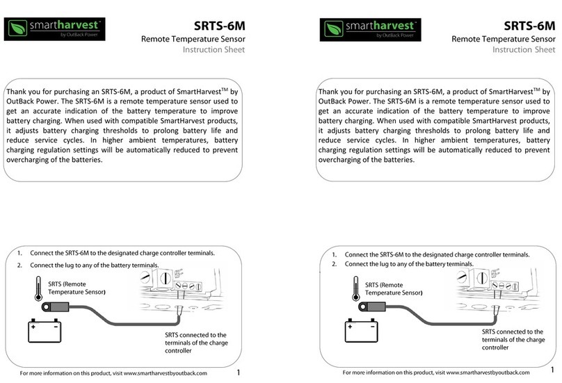 Smartharvest SRTS-6M instruction sheet