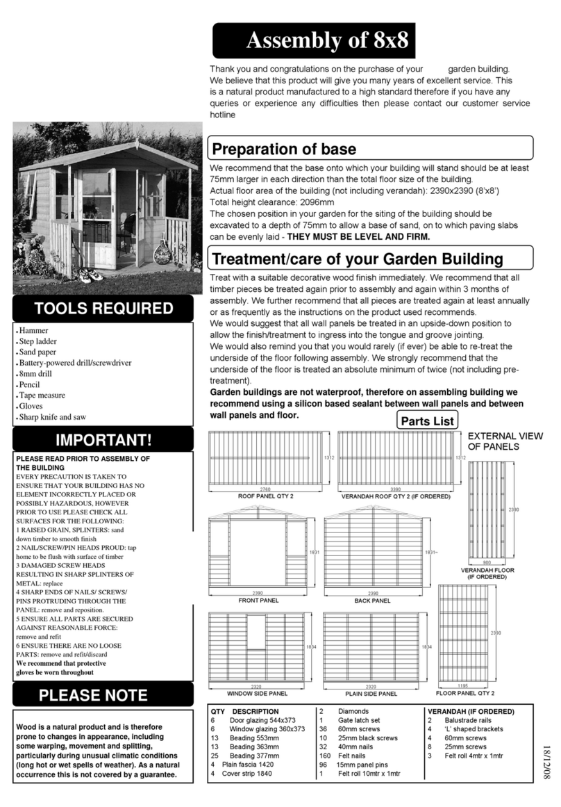 Milton 8x8 Assembly instructions