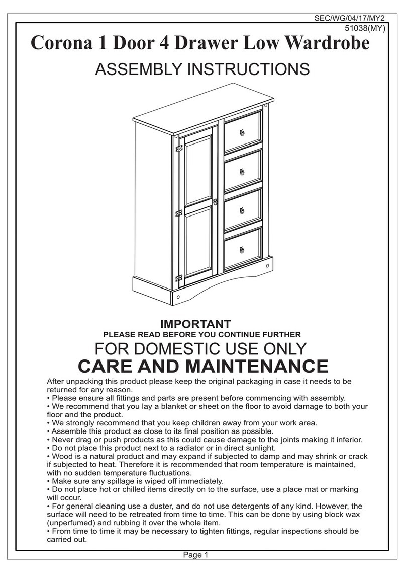 Seconique Furniture Corona Assembly instructions Seconique Furniture Corona Assembly instructions